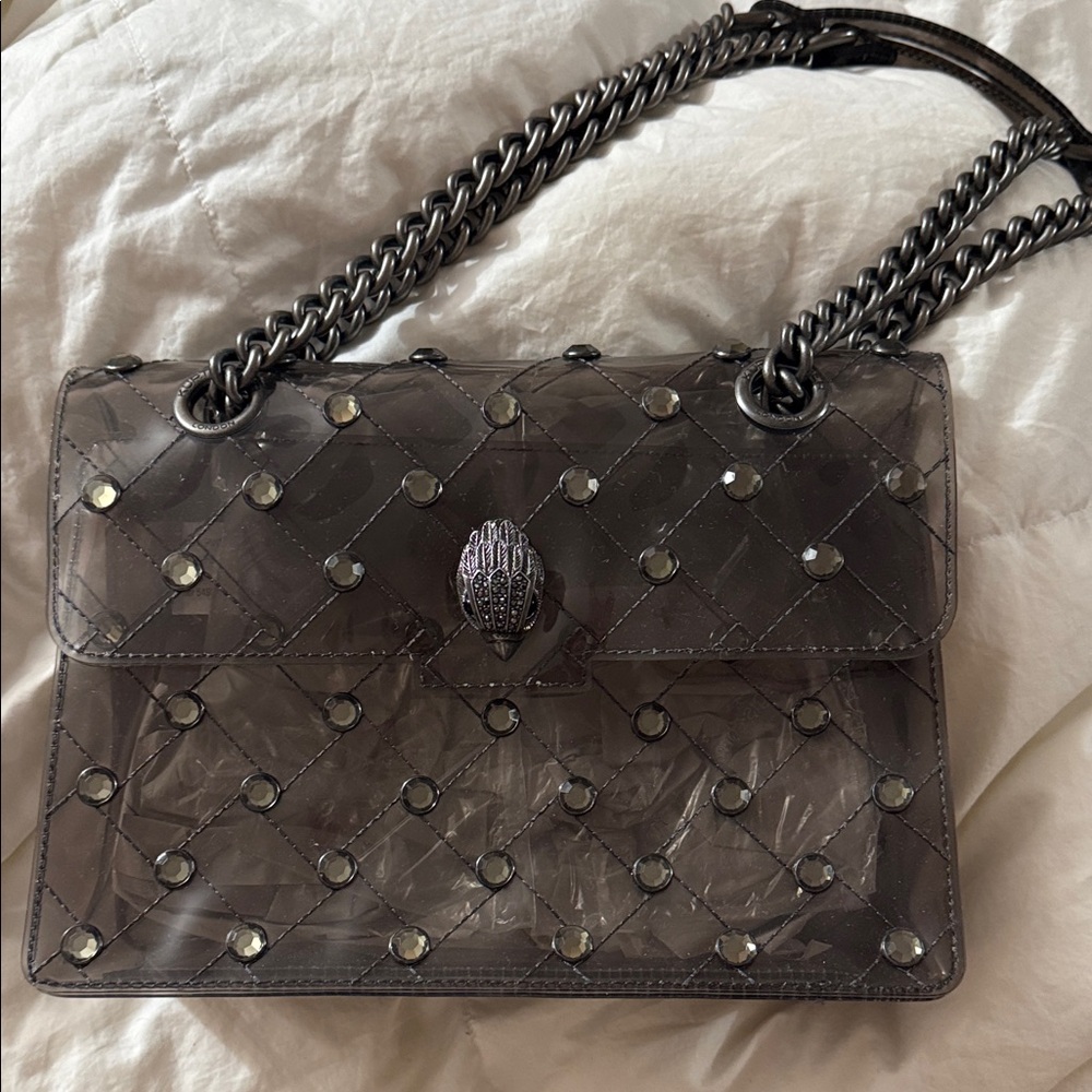 Kurt Geiger Grey Quilted PVC Handbag